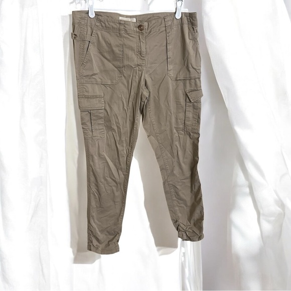 Michael Kors Khaki Tan Cargo Straight Leg Pants Size 10 - Picture 1 of 3